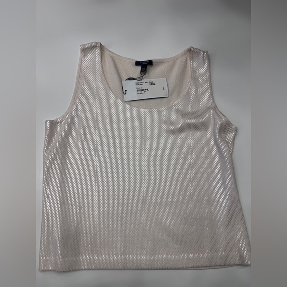 Never been worn evening ST.JOHN IVORY SPARKLES SEQUENCES TANK - Picture 10 of 12